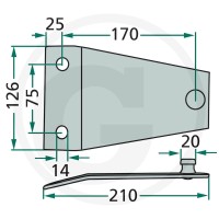 GRANIT Trzymak noża 525PZ-0243 - 525PZ-0243 - Sklep rolniczy PoltechParts