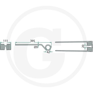 GRANIT Palec przetrząsaczo-zgrabiarki karuz. 525PZ-272