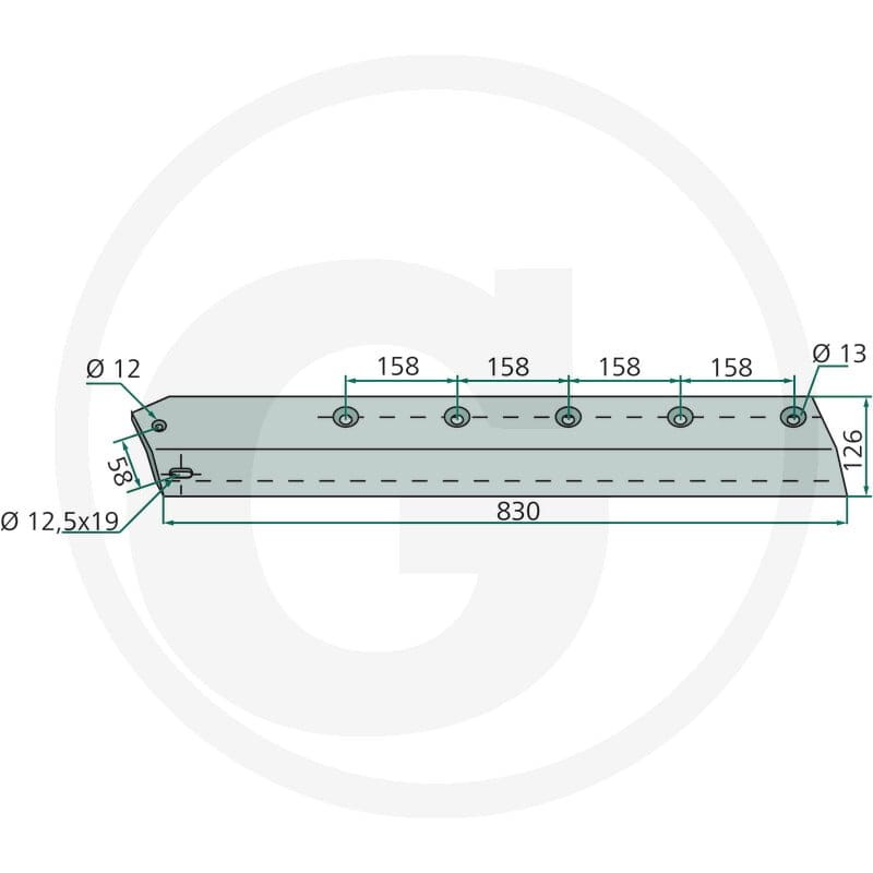 GRANIT Nóż boczny 527527220 - 527527220 - Sklep rolniczy PoltechParts
