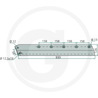 GRANIT Nóż boczny 527527220 - 527527220 - Sklep rolniczy PoltechParts