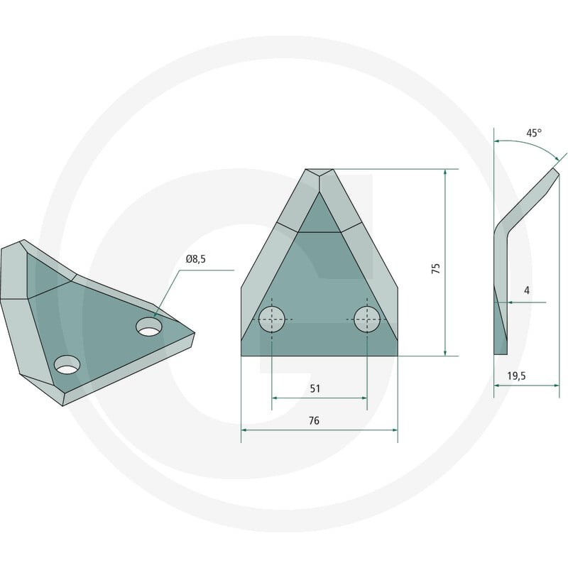 GRANIT Nóż kontrujący 527527442 - 527527442 - Sklep rolniczy PoltechParts