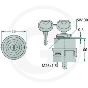 GRANIT Włącznik zapłonu żarowego 50770596036