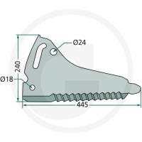 GRANIT Nóż 52502-060761F - 52502-060761F - Sklep rolniczy PoltechParts
