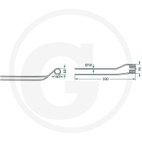 GRANIT Palec zgrabiarki pokosowej 52515323… | poltechparts.pl