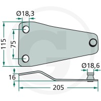 GRANIT Trzymak noża 525153784408 - 525153784408 - Sklep rolniczy PoltechParts