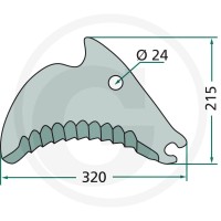 GRANIT Nożyk 52516650699F - 52516650699F - Sklep rolniczy PoltechParts