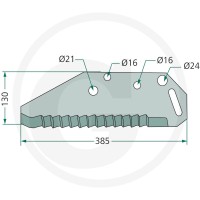 GRANIT Nóż 525434017F - 525434017F - Sklep rolniczy PoltechParts