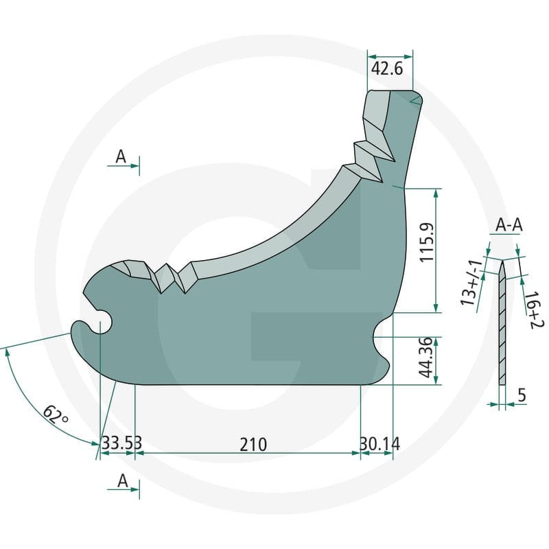 GRANIT Nóż 525525196 - 525525196 - Sklep rolniczy PoltechParts