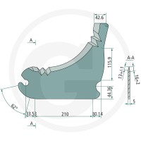 GRANIT Nóż 525525196 - 525525196 - Sklep rolniczy PoltechParts