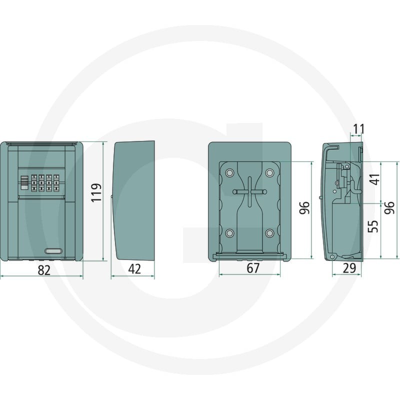 ABUS Szafka na klucze "787" 500100747 - Sklep PoltechParts