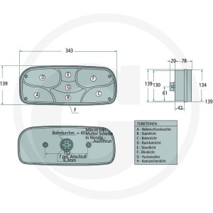 ASPÖCK Lampa tylna "ECOPOINT I" 504252000507