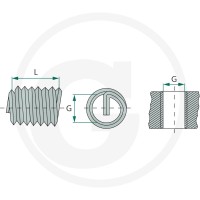 VÖLKEL Wkładka gwintowana M24x1,5 DIN 8140 48507347 - 48507347 - Sklep rolniczy PoltechParts