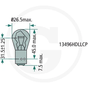 GRANIT Żarówka kulista P21W 47724V21WK