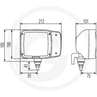 HELLA Reflektor kierunkowy 4550010443 - Sklep PoltechParts