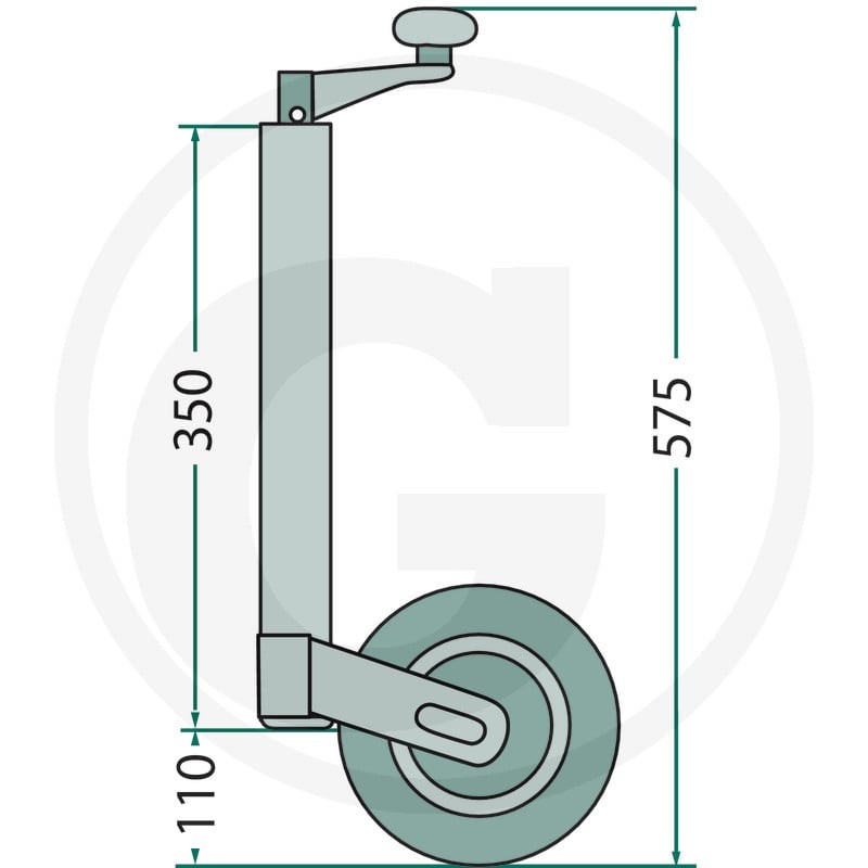 Winterhoff Koło podporowe 48 mm, obciążenie 150 kg 14270282-W - 14270282-W - Sklep rolniczy PoltechParts