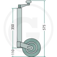 Winterhoff Koło podporowe 48 mm, obciążenie 150 kg 14270282-W - 14270282-W - Sklep rolniczy PoltechParts
