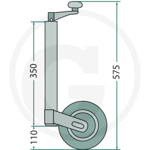 Winterhoff Koło podporowe 48 mm, obciążenie 150 kg 14270282-W