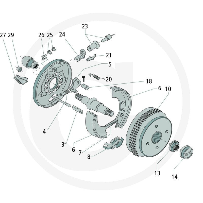 AL-KO Bęben hamulcowy 230x60mm RA 112x5 RB 236 12128067 - 12128067 - Sklep rolniczy PoltechParts
