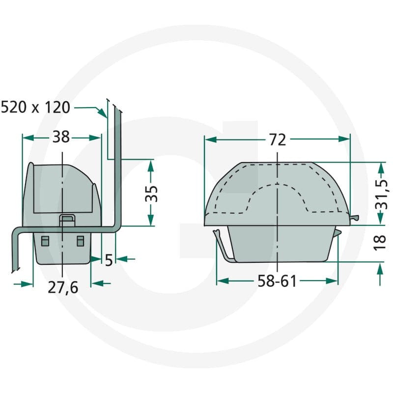 GRANIT Lampa oświetlenia tablicy rejestracyjnej 217134007101 - 217134007101 - Sklep rolniczy PoltechParts