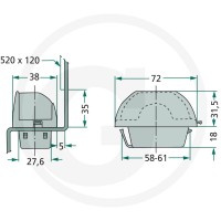GRANIT Lampa oświetlenia tablicy rejestracyjnej 217134007101 - 217134007101 - Sklep rolniczy PoltechParts
