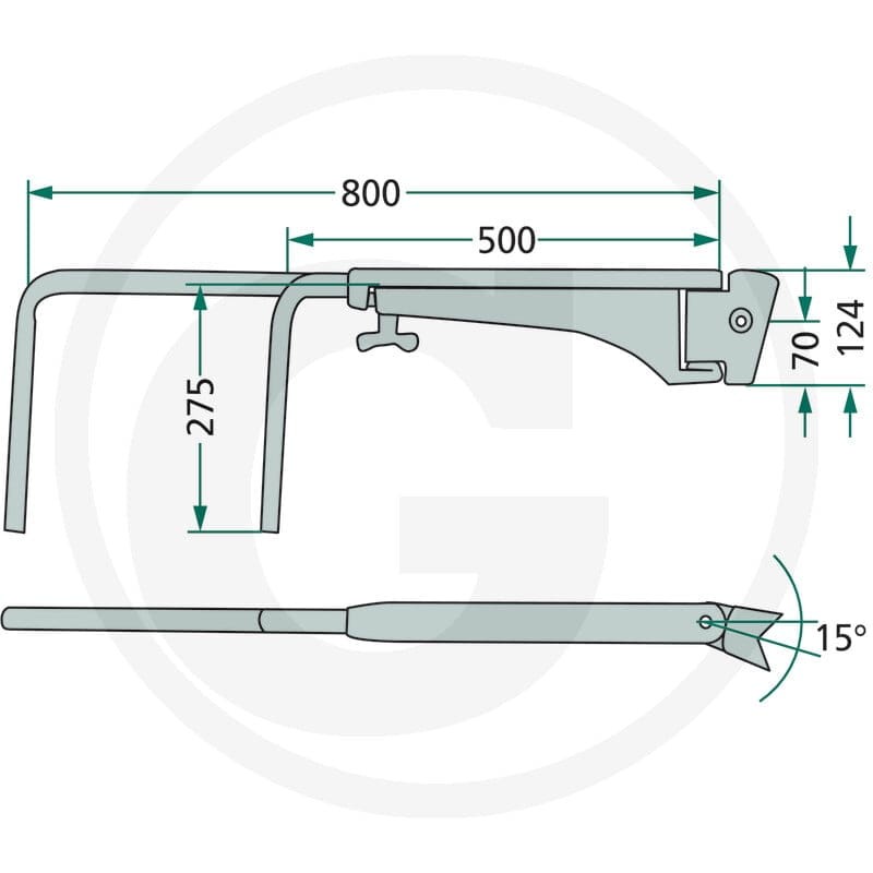 GRANIT Uchwyt teleskopowy lusterka 65402090 - 65402090 - Sklep rolniczy PoltechParts