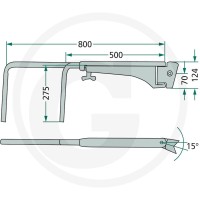 GRANIT Uchwyt teleskopowy lusterka 65402090 - 65402090 - Sklep rolniczy PoltechParts