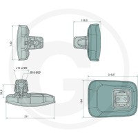 GRANIT Lusterko szerokokątne 65412124 | poltechparts.pl