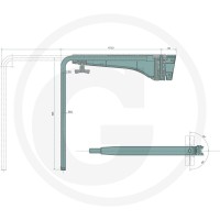 GRANIT Uchwyt - ramię lusterka 65412122 - 65412122 - Sklep rolniczy PoltechParts