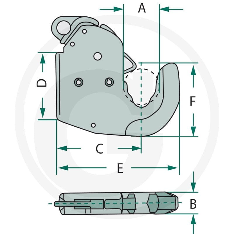 CBM Hak łącznika dolnego 712GI1 - 712GI1 - Sklep rolniczy PoltechParts