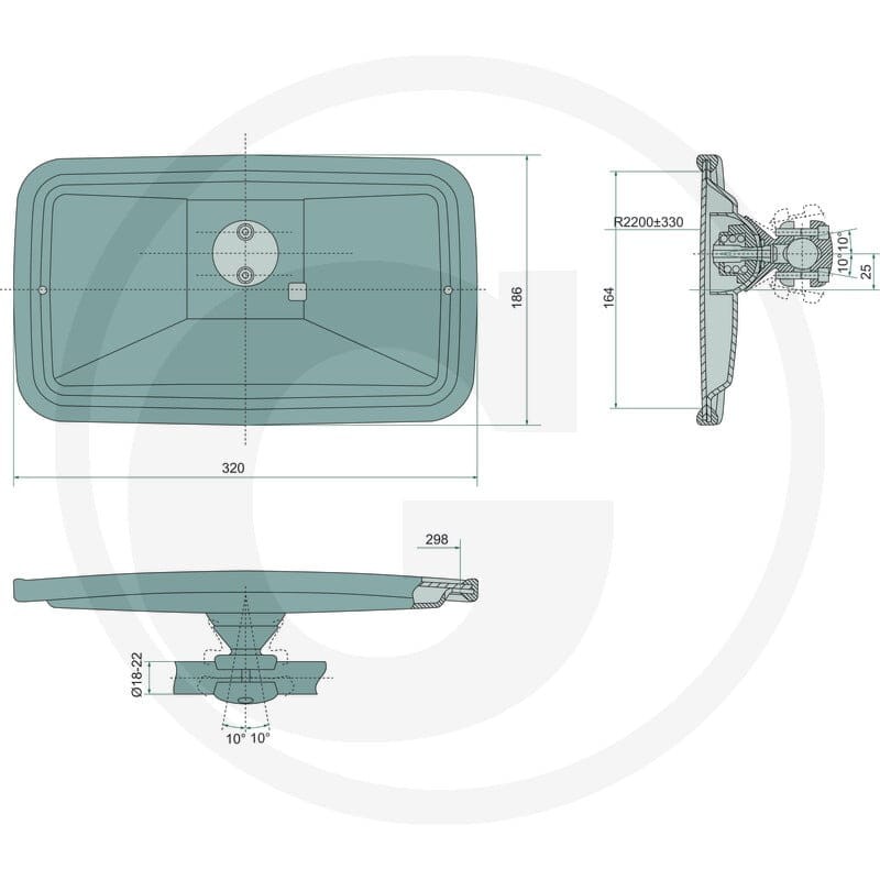 GRANIT Lusterko główne 65405001 | poltechparts.pl