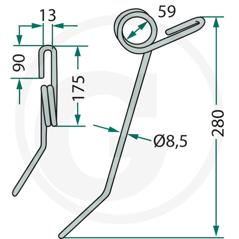 GRANIT Palec zagarniający siewnika 1800280028 - 1800280028 - Sklep rolniczy PoltechParts