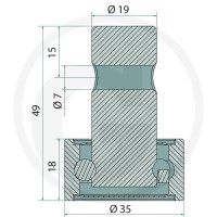 GRANIT Rolka jezdna 64757533300F - Sklep PoltechParts