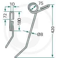 GRANIT Palec zagarniający siewnika 1801… | poltechparts.pl