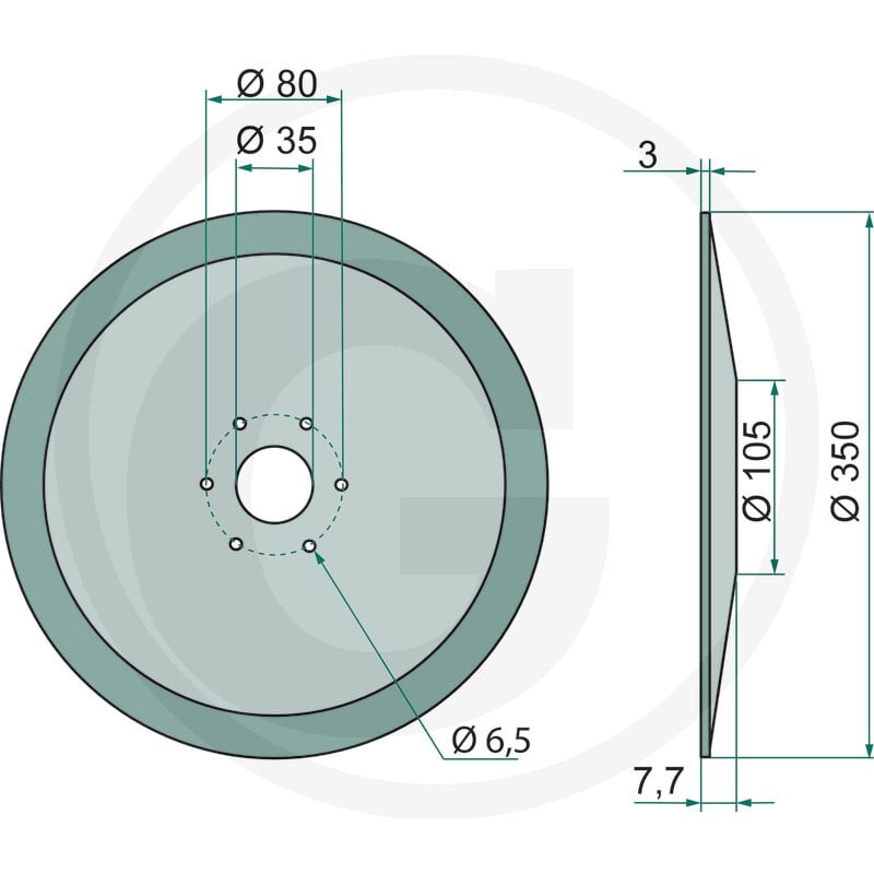 GRANIT Dysk 1802800005 - 1802800005 - Sklep rolniczy PoltechParts