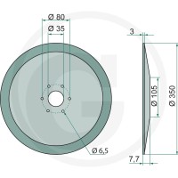GRANIT Dysk 1802800005 - 1802800005 - Sklep rolniczy PoltechParts