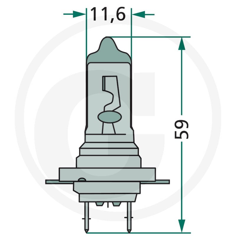 GRANIT Żarówka halogenowa H7 47712V55WH7 - Sklep PoltechParts