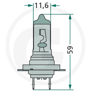 GRANIT Żarówka halogenowa H7 47712V55WH7