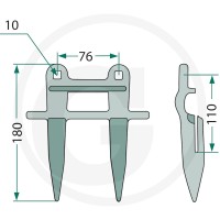 GRANIT Bagnet podwójny 525D44104500 — nr 525D44104500