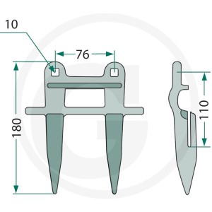 GRANIT Bagnet podwójny 525D44104500
