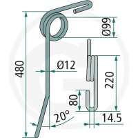 GRANIT Palec zagarniający siewnika 1803… | poltechparts.pl