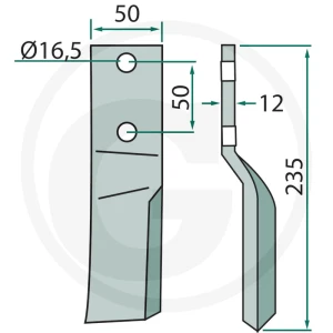 GRANIT Ząb rotujący 180HOW-15L