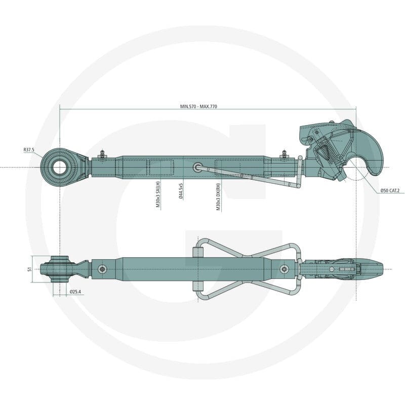 GRANIT Łącznik górny mechaniczny 20000173 | poltechparts.pl