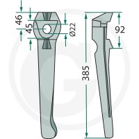 GRANIT Ząb brony aktywnej 180RH-116-L.1 - 180RH-116-L.1 - Sklep rolniczy PoltechParts