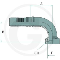 GRANIT PN 20 DKJ 1 5/16" 90° IL 87011387 - 87011387 - Sklep rolniczy PoltechParts
