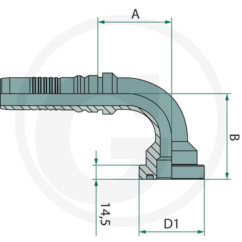 GRANIT PN 25 SFS-CAT 1" 90° IL 87011621 - 87011621 - Sklep rolniczy PoltechParts