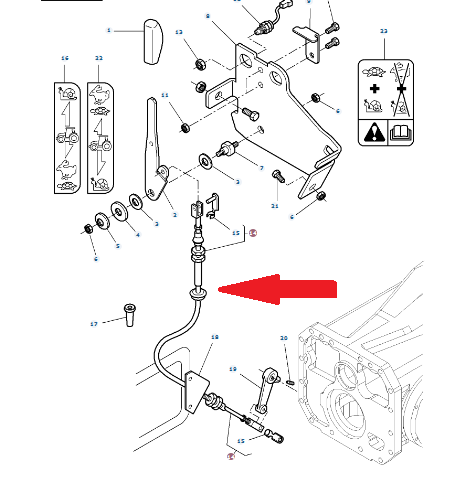 Linka Zmiany Biegów kompletna Massey 4271476M1