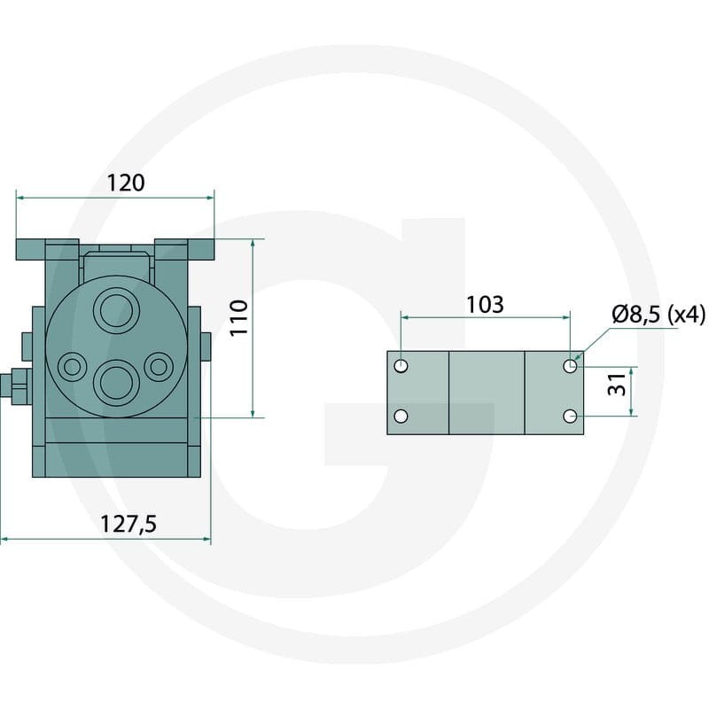 Faster Wtyczka P206 gwint zew. 2x M22x1,5 (15L) 86003027 - 86003027 - Sklep rolniczy PoltechParts
