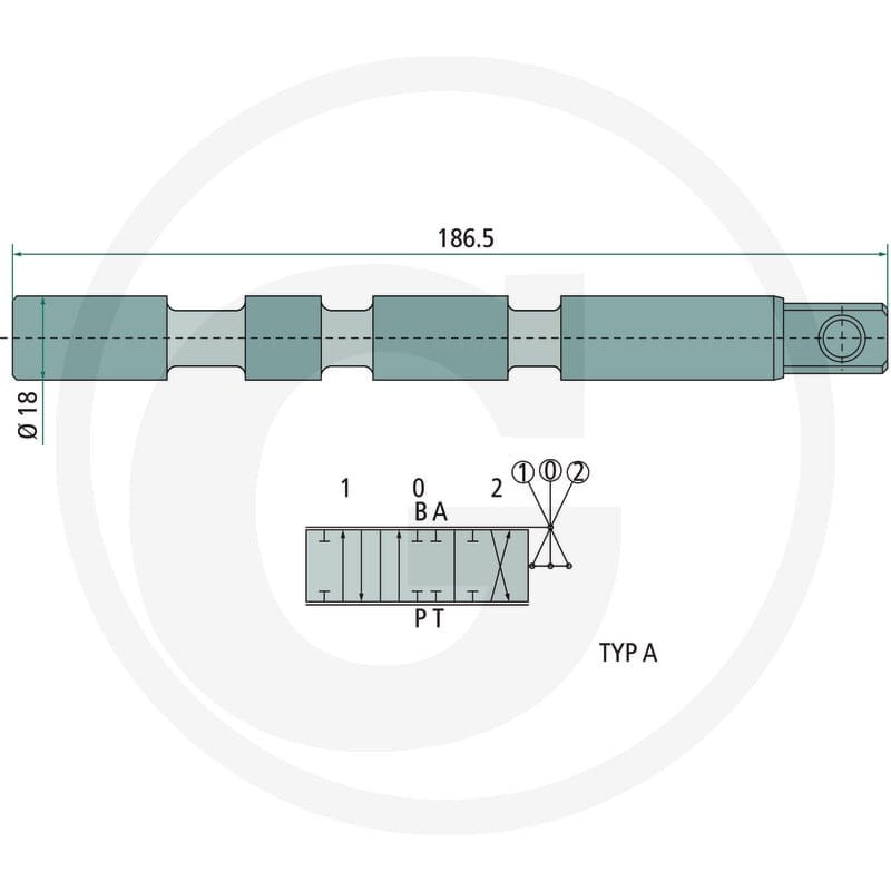 GRANIT X-P120-S-A Tłok A dwustronnego działania 87001053 - 87001053 - Sklep rolniczy PoltechParts