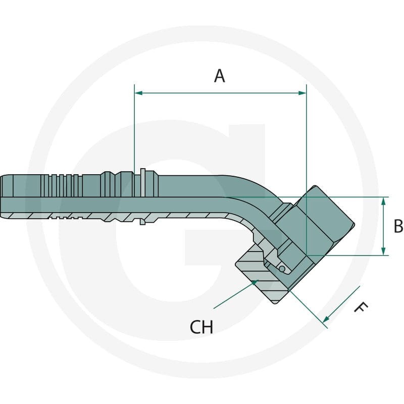 GRANIT PN 32 DKOS M52x2 45° IL (38S) 87011239 - 87011239 - Sklep rolniczy PoltechParts