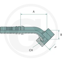 GRANIT PN 32 DKOS M52x2 45° IL (38S) 87011239 - 87011239 - Sklep rolniczy PoltechParts